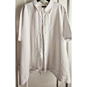 CUBAVERA button down short sleeve embroidered resort beach shirt white Men Sz 3X